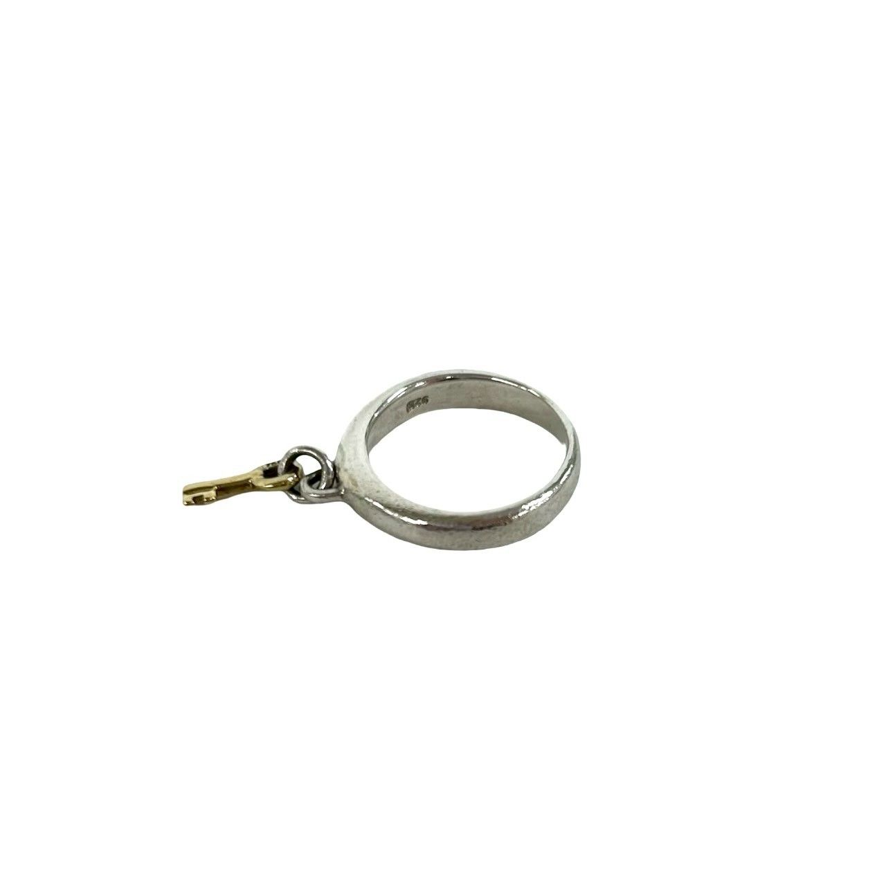 Tiffany & Co Key Charm Ring 925 Sterling Silver Gold — view 5