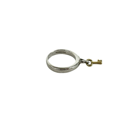 Tiffany & Co Key Charm Ring 925 Sterling Silver Gold — view 6