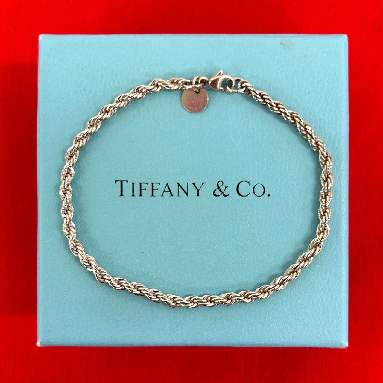 Tiffany & Co Twist Chain Bracelet 925 Sterling Silver