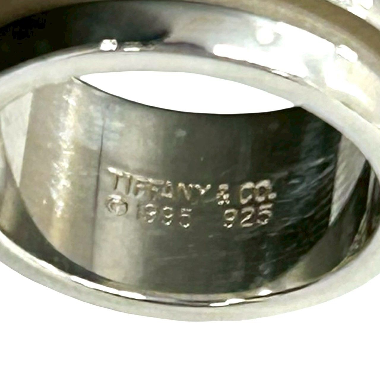 Tiffany & Co Group Double Line Ring 925 Sterling Silver — view 3