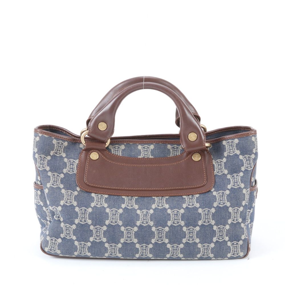 Celine Paris Macadam Boogie with Leather Handbag Tote — view 3
