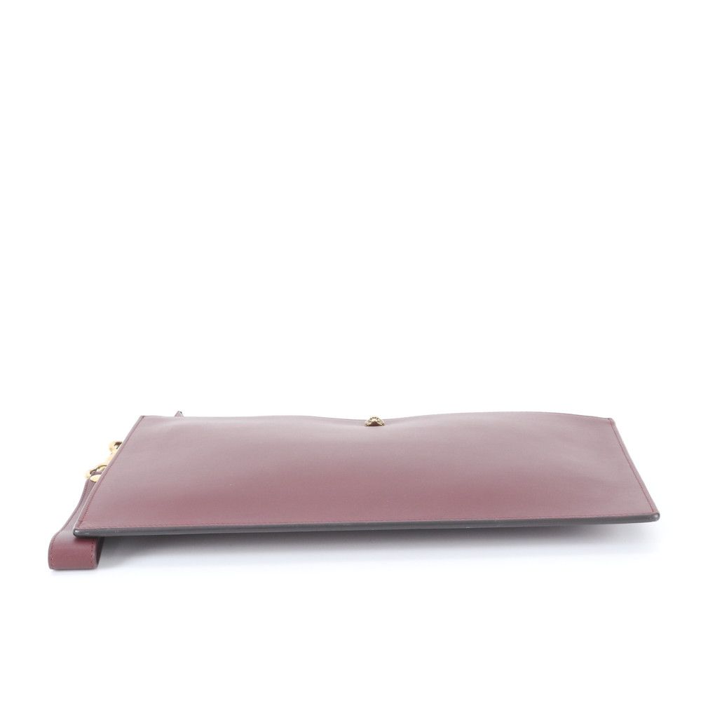Gucci Animalier Tiger Head Leather Clutch Pouch Business — view 5