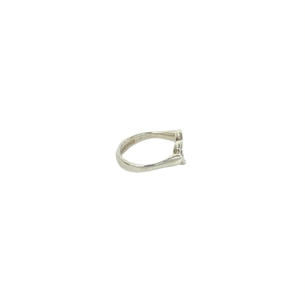 Tiffany & Co Open Heart Ring 925 Sterling Silver No 6 — view 5