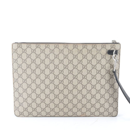 Gucci GG Supreme Sherry Line Leather Clutch Pouch Business — view 3