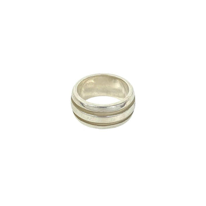 Tiffany & Co Group Double Line Ring 925 Sterling Silver — view 4