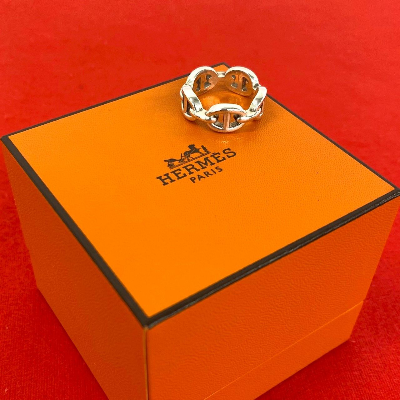 Hermes Enchainee Ring 925 Sterling Silver