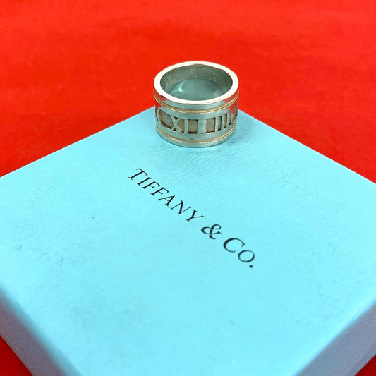 Tiffany & Co Wide Atlas Ring 925 Sterling Silver