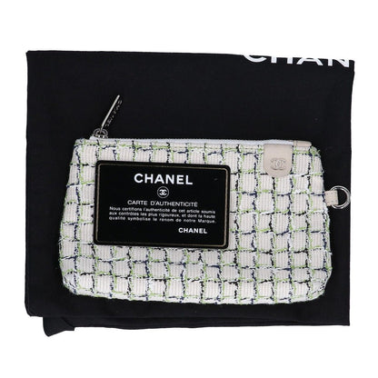 Chanel Perforated Logo Single Flap Chain Bag Navy — view 8