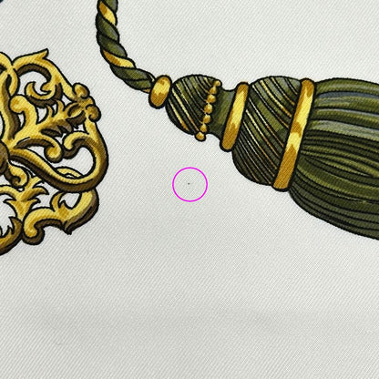 Hermes Scarf Carre 90 les Cles Key Silk Green Multi Color Large — view 8