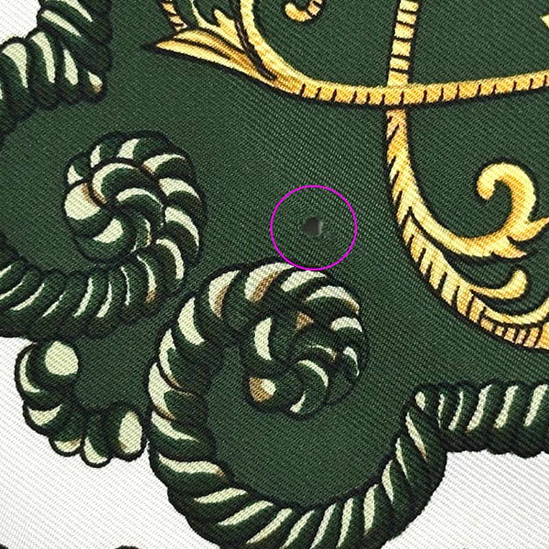 Hermes Scarf Carre 90 LV Dovicvs Magnvs White Louis Xiv on a Horse Silk Green — view 6