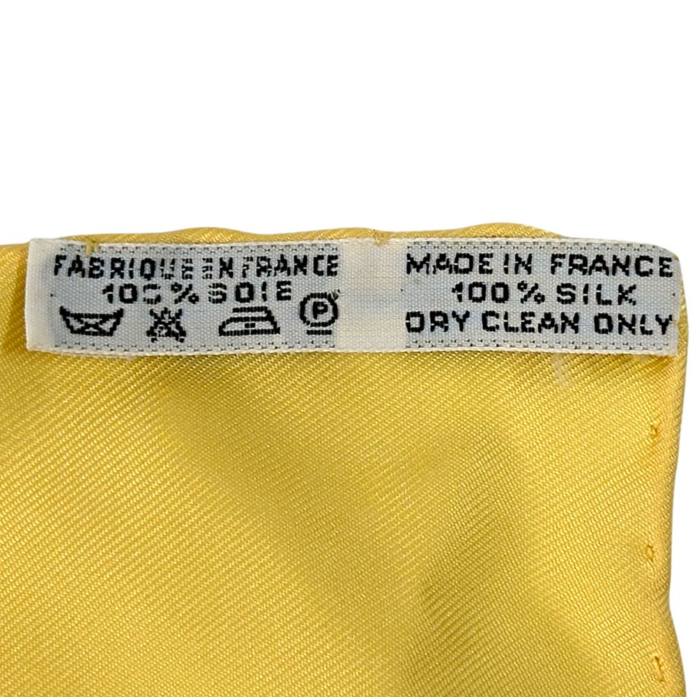 Hermes Scarf Carre 90 Vive le Vent Silk Yellow Multi Color Sea Ship Sailing — view 4