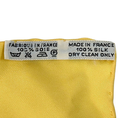 Hermes Scarf Carre 90 Vive le Vent Silk Yellow Multi Color Sea Ship Sailing — view 4