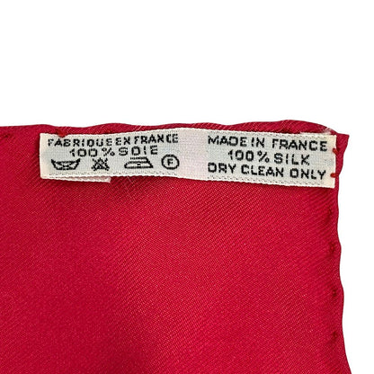 Hermes Scarf Carre 90 Spring Silk Red Multi Color Carriage Large — view 4