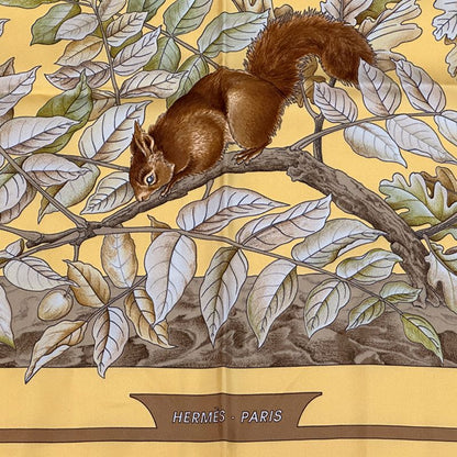 Hermes Scarf Carre 90 Casse Noisette Nutcracker Silk Yellow Multi Color — view 3