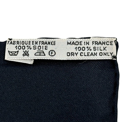 Hermes Scarf Carre 90 Selles a Housse Cover Sitting Silk Black Yellow Multi — view 5