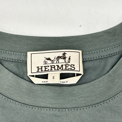 Hermes Green Horse Emblem Short Sleeve T-Shirt — view 3