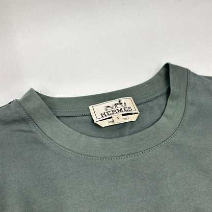 Hermes Green Horse Emblem Short Sleeve T-Shirt — view 9