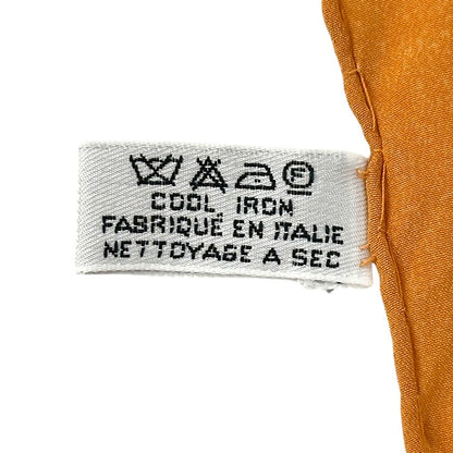 Chanel Scarf CC Logo Silk Orange Multi Color Camellia Floral Chain Large — view 4