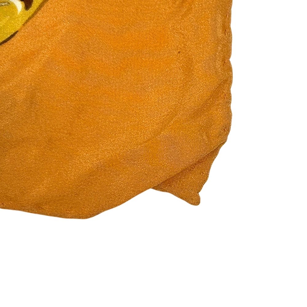 Chanel Scarf CC Logo Silk Orange Multi Color Camellia Floral Chain Large — view 7