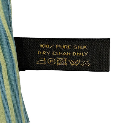 Louis Vuitton Scarf Shawl Monogram Silk Yellow Blue Green Sheer — view 5
