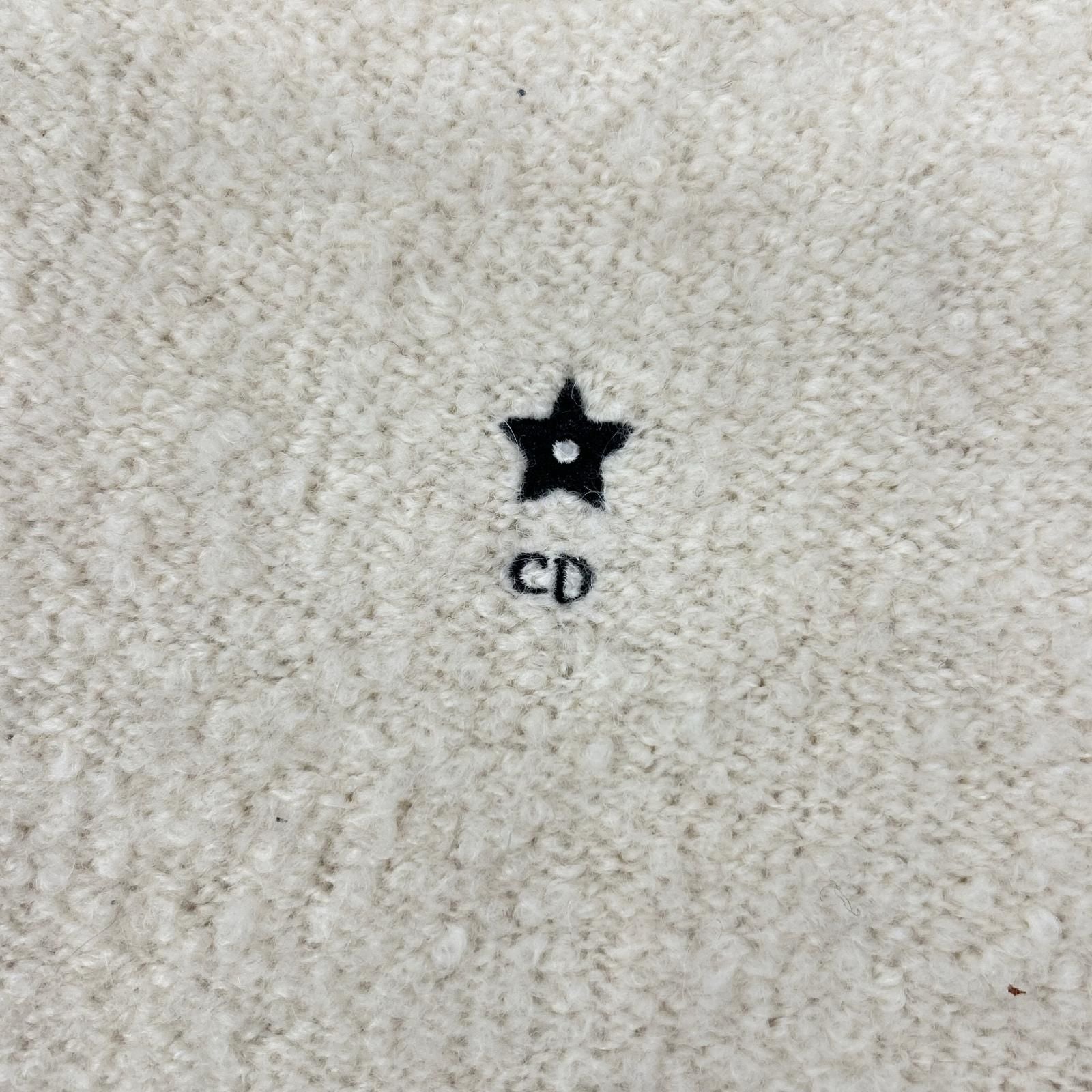 Dior Cashmere Alpaca Silk CD Star Embroidery Back Logo Knit Hoodie Pullover XS — view 8