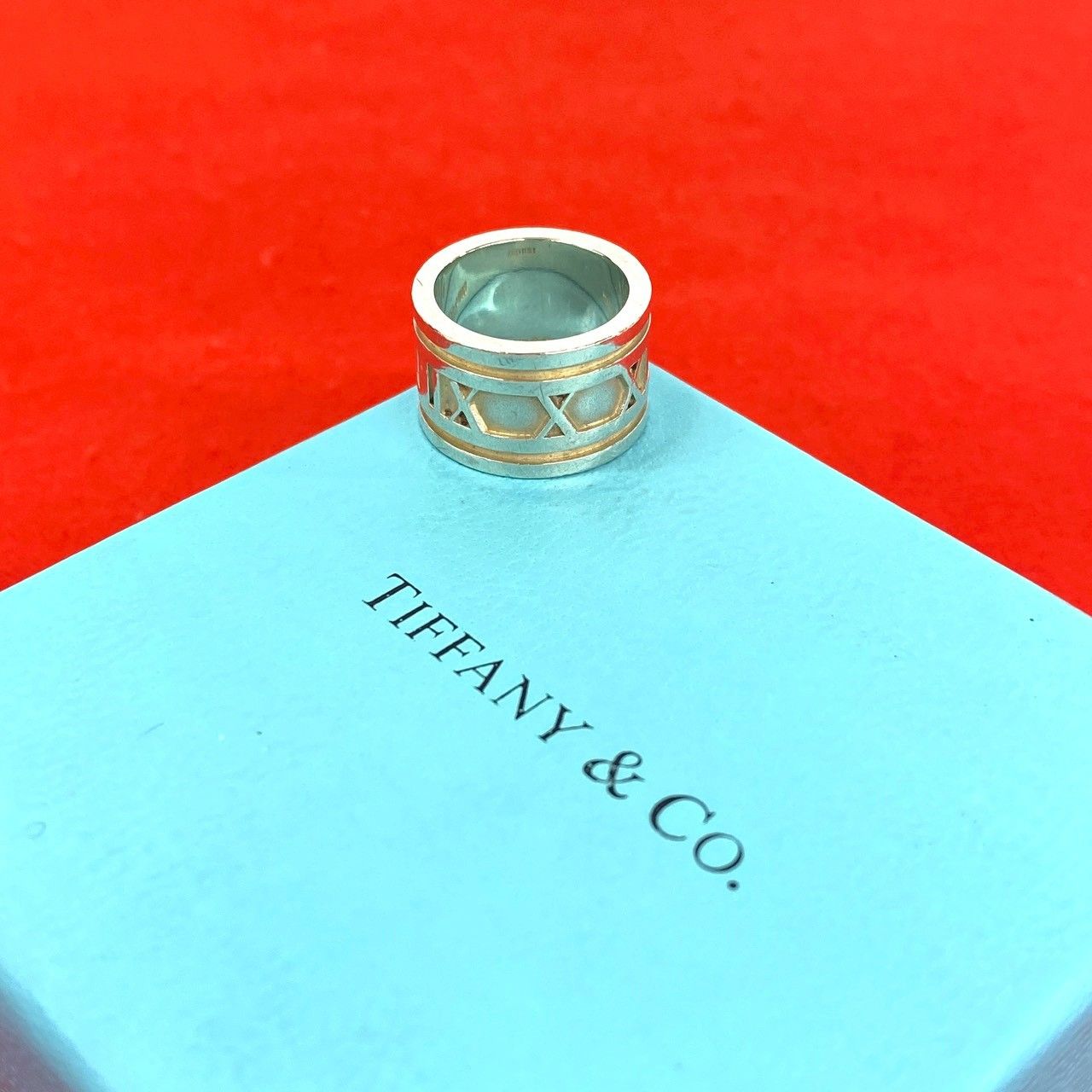 Tiffany & Co Wide Atlas Ring 925 Sterling Silver