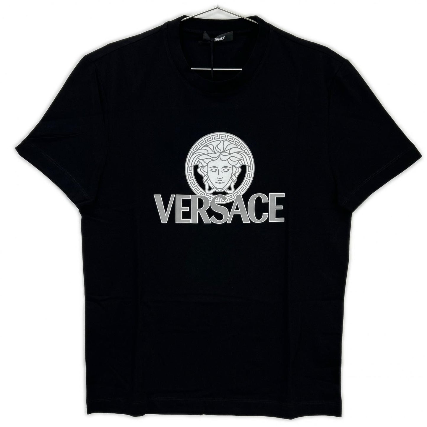 Versace Medusa Motif Logo Print Cotton Jersey T-Shirt