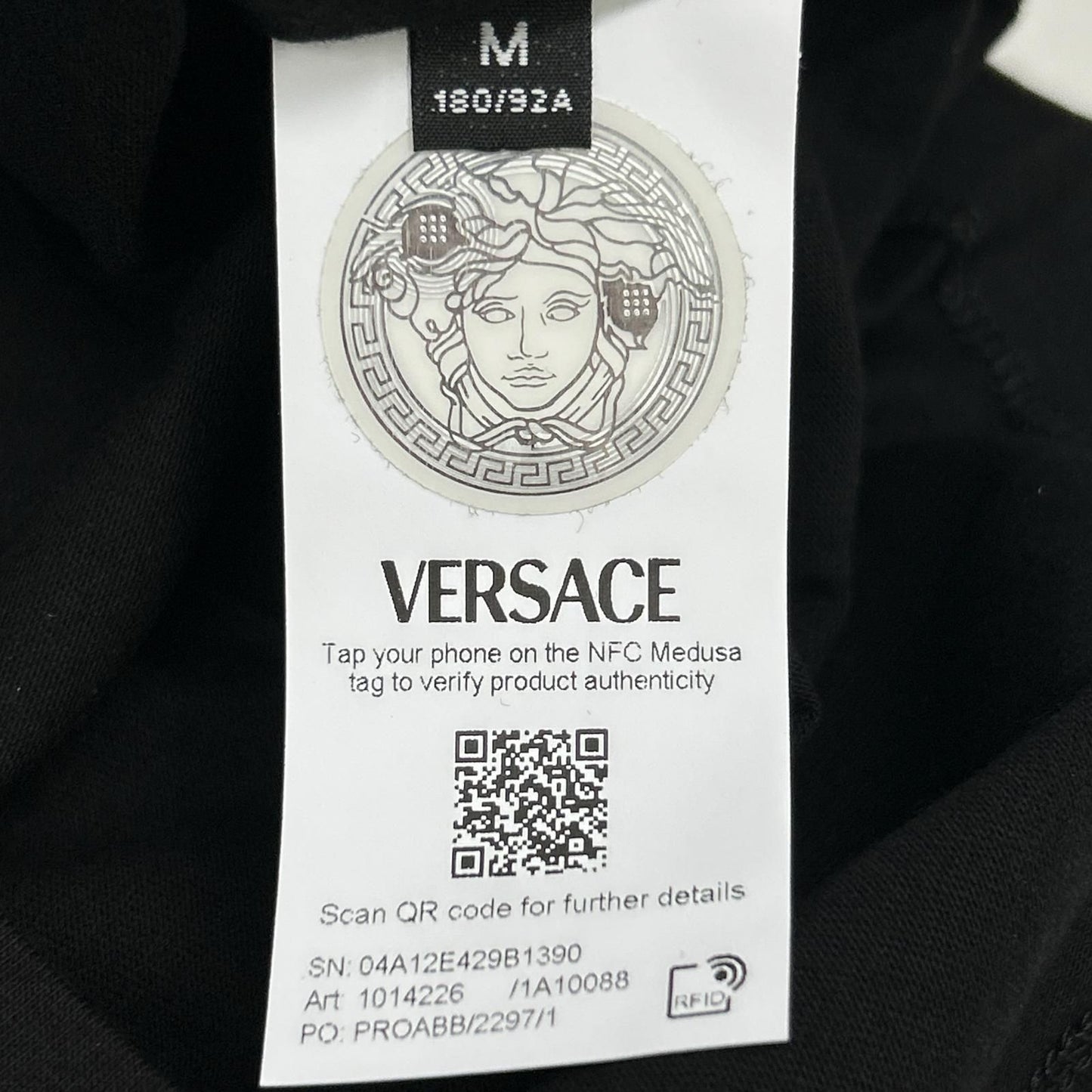 Versace Medusa Motif Logo Print Cotton Jersey T-Shirt — view 4