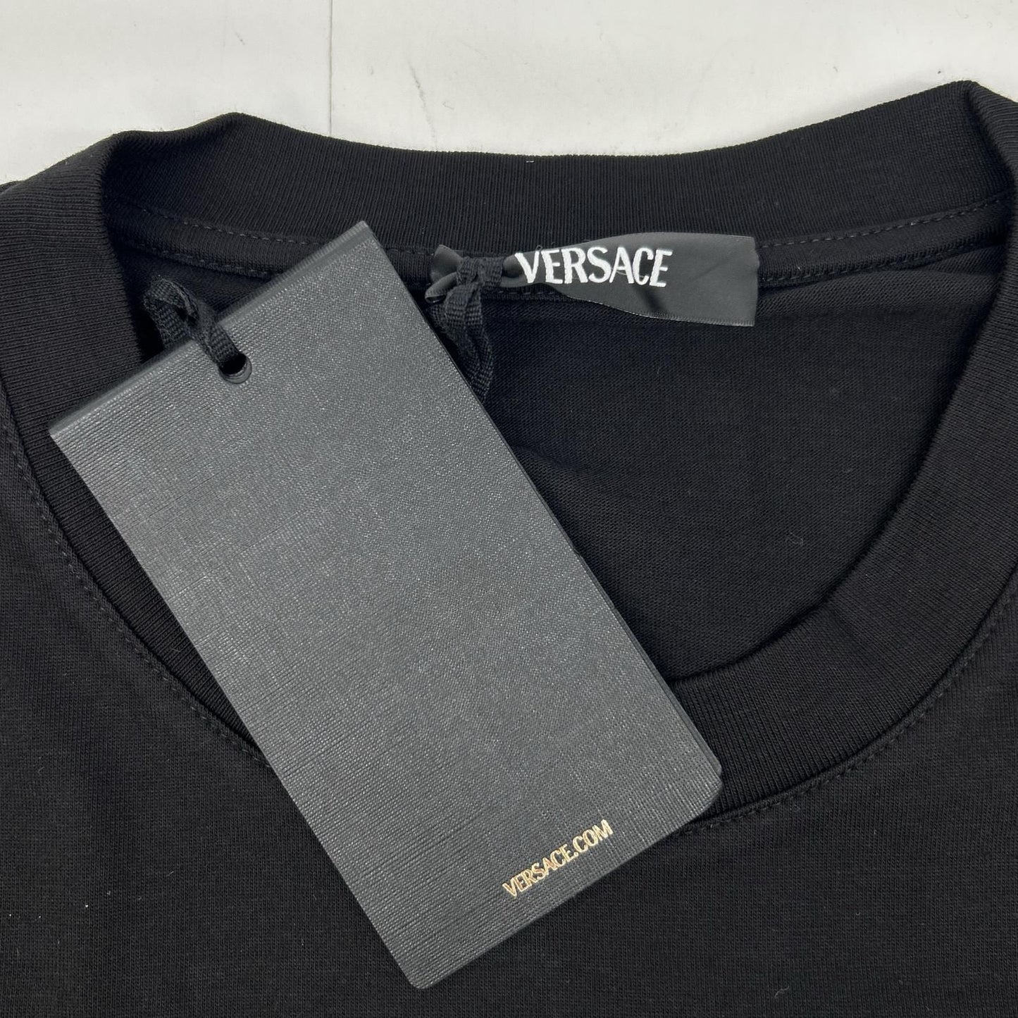 Versace Medusa Motif Logo Print Cotton Jersey T-Shirt — view 3