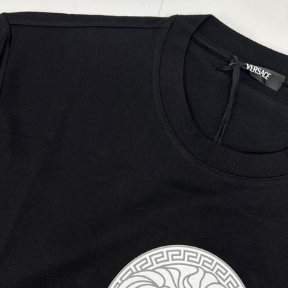 Versace Medusa Motif Logo Print Cotton Jersey T-Shirt — view 9