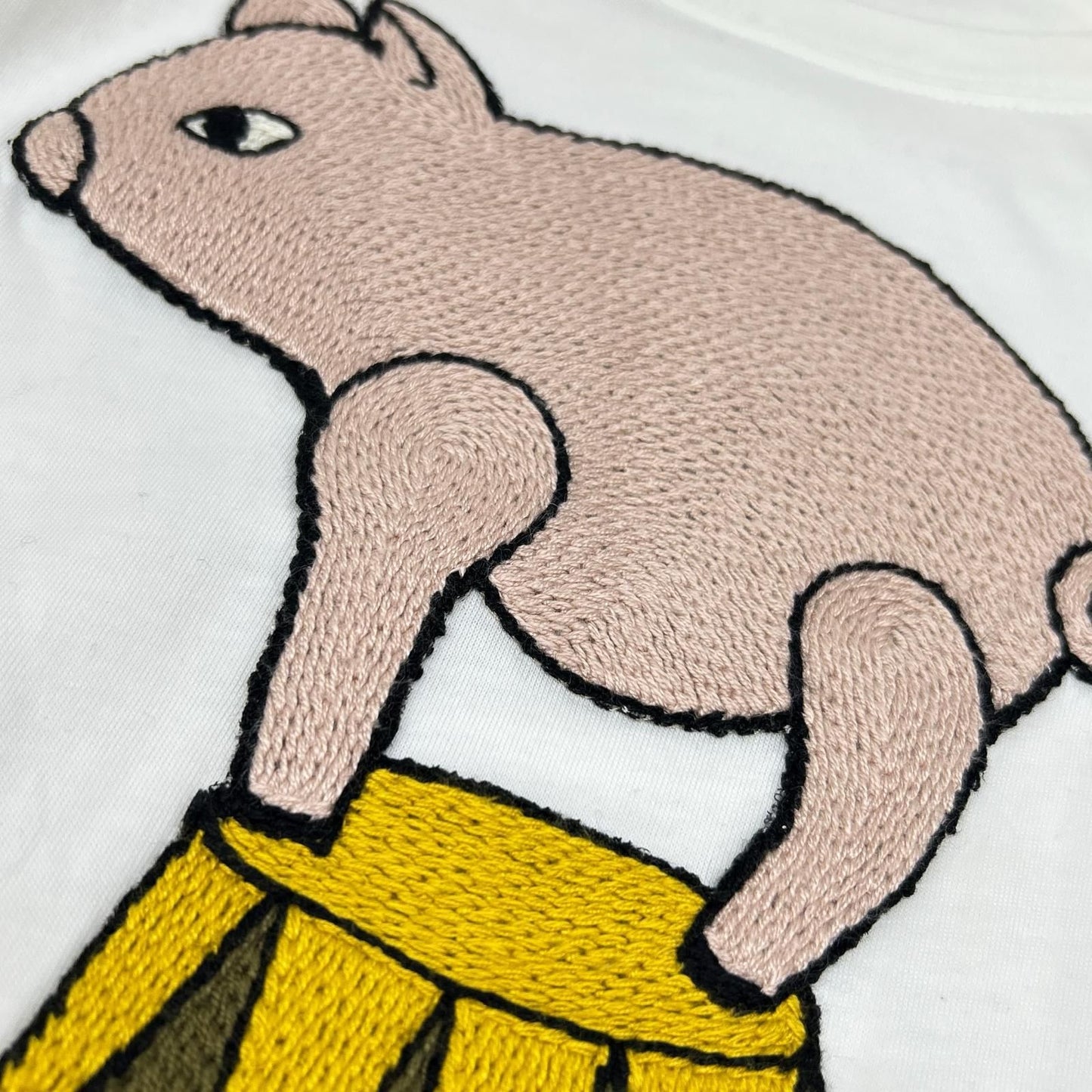 Gucci White Pig Embroidery T-Shirt — view 8