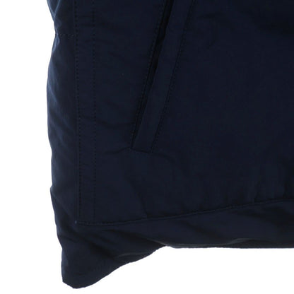 Hermes Series Button Hooded Down Jacket Long Coat Navy — view 6