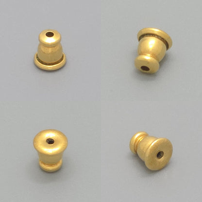 Dior CD Navy Stud Earrings Single CD Signature Gold — view 6