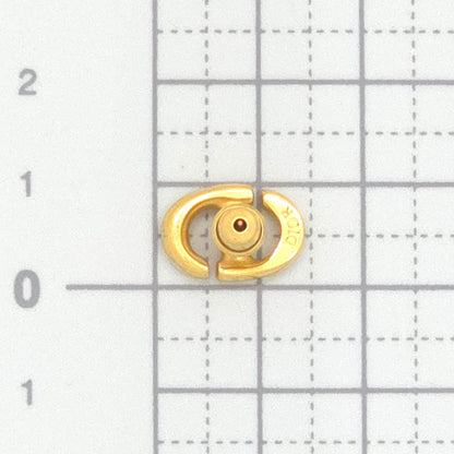 Dior CD Navy Stud Earrings Single CD Signature Gold — view 7