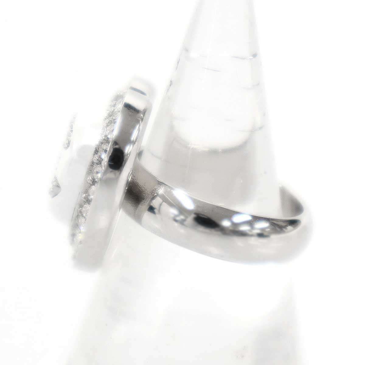 Chanel Faux Pearl CC Logo Ring Silver — view 3