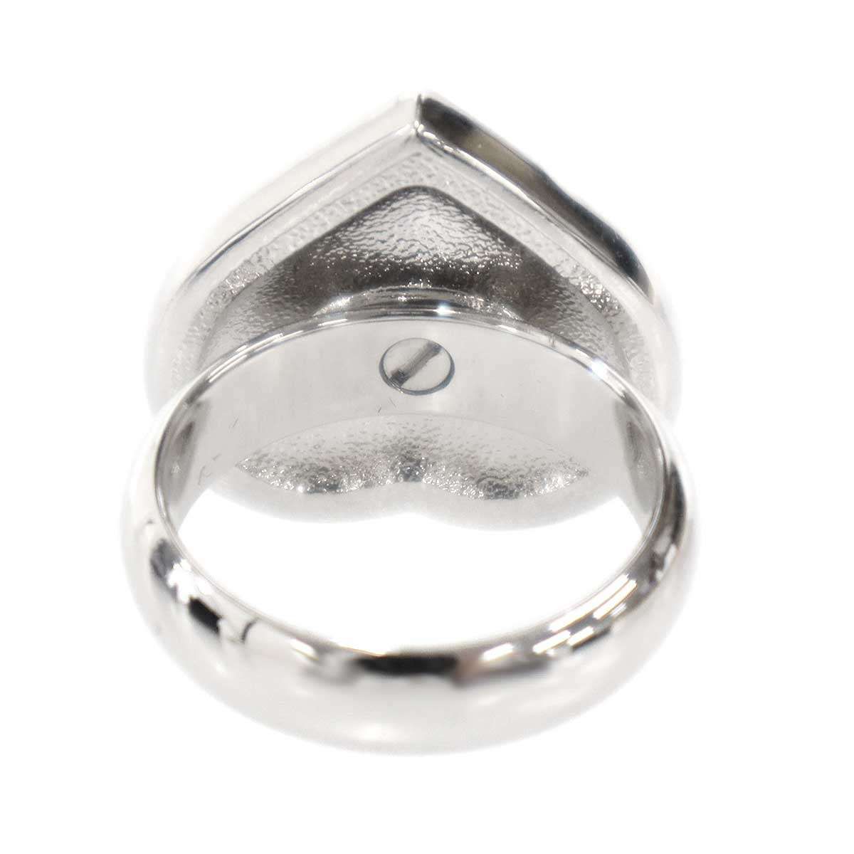 Chanel Faux Pearl CC Logo Ring Silver — view 4