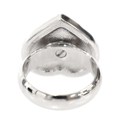Chanel Faux Pearl CC Logo Ring Silver — view 4