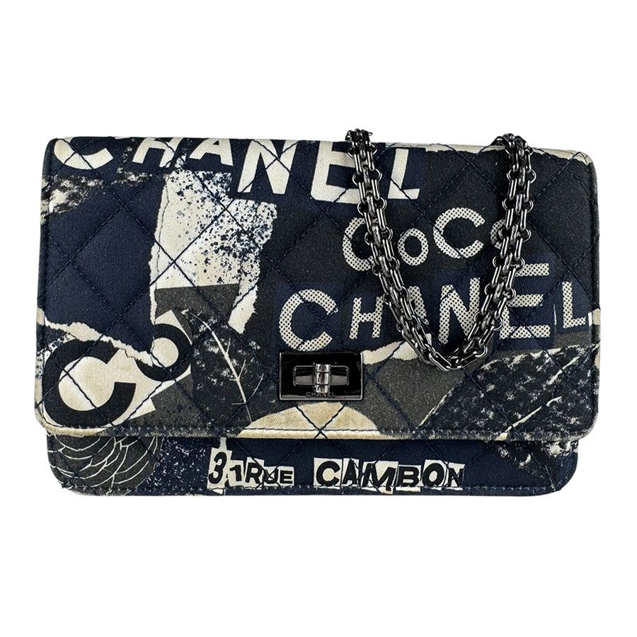 Chanel Chain Shoulder Bag Navy
