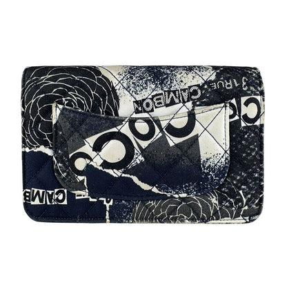 Chanel Chain Shoulder Bag Navy — view 3