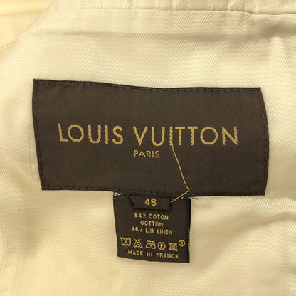 Louis Vuitton Cotton Linen Tailored Jacket Ivory 48 — view 3