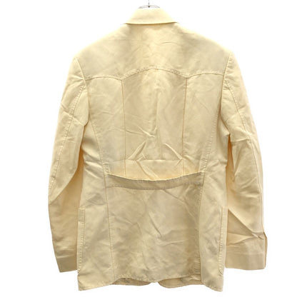 Louis Vuitton Cotton Linen Tailored Jacket Ivory 48 — view 2