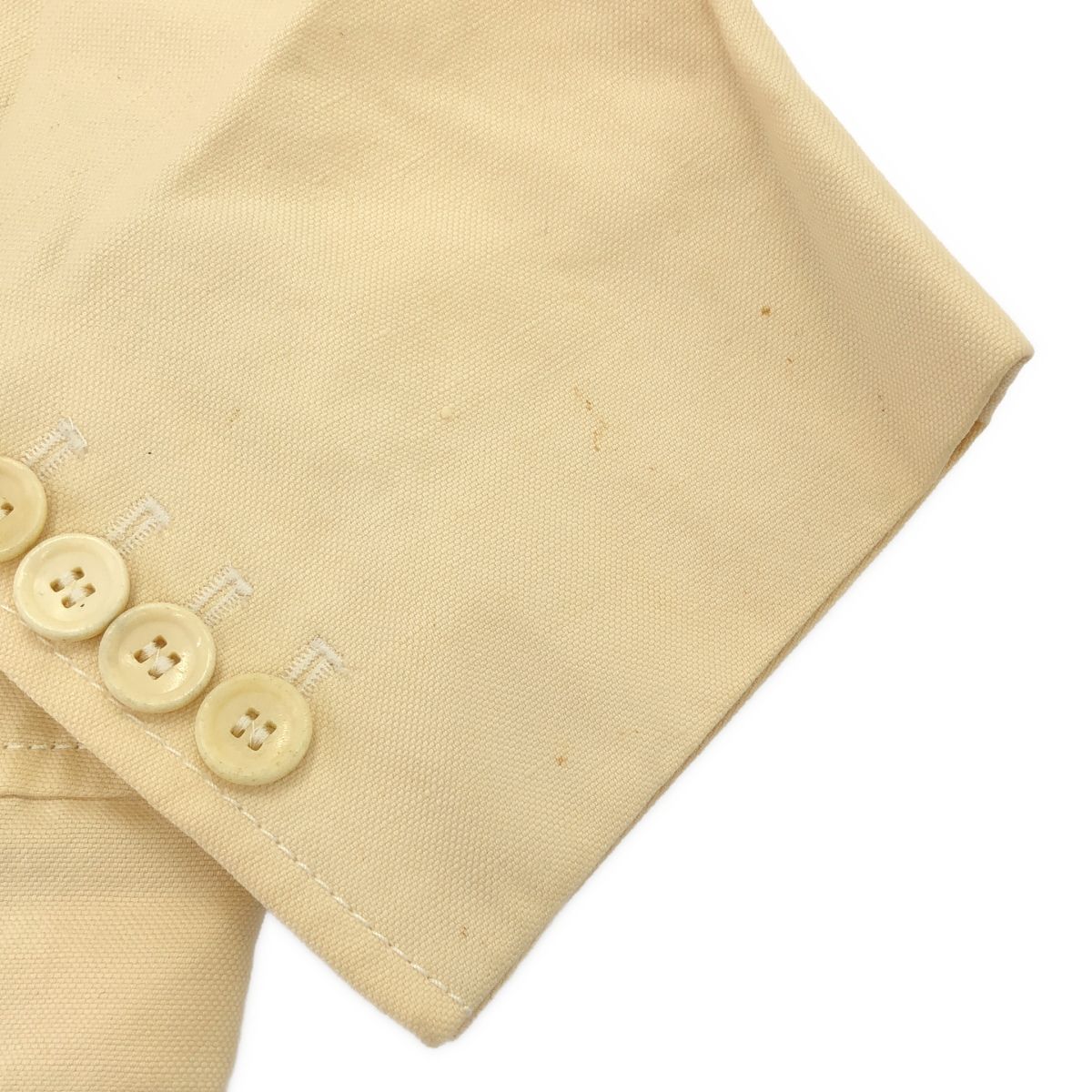 Louis Vuitton Cotton Linen Tailored Jacket Ivory 48 — view 8