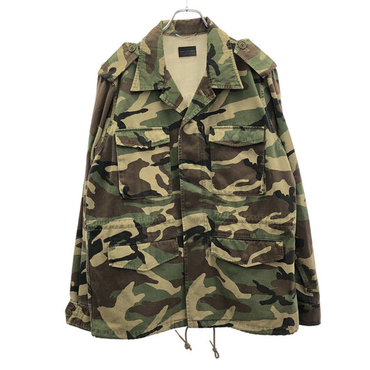 Saint Laurent Paris Love Patch Military Jacket Khaki