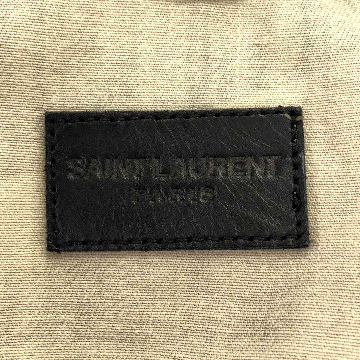 Saint Laurent Paris Love Patch Military Jacket Khaki — view 3
