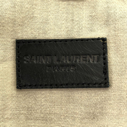 Saint Laurent Paris Love Patch Military Jacket Khaki — view 3