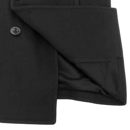 Saint Laurent Paris Classic Cabin Peacoat Black Coat — view 6