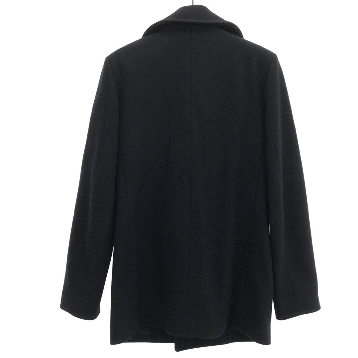 Saint Laurent Paris Classic Cabin Peacoat Black Coat — view 2