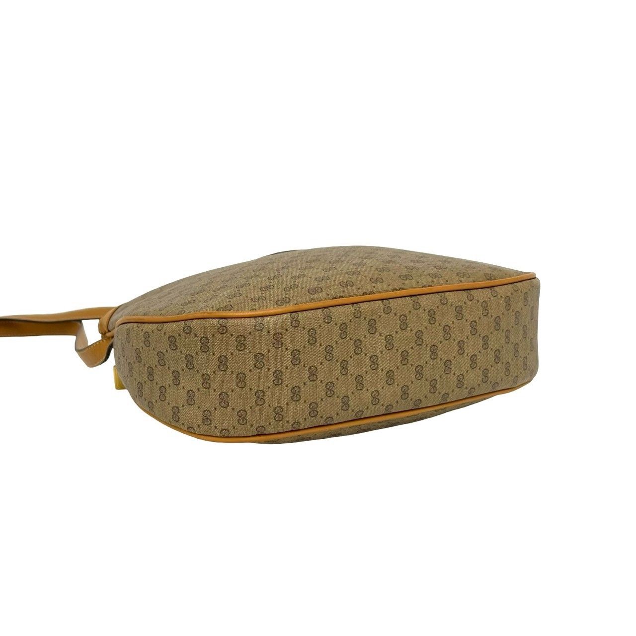 Gucci Vintage Micro GG Logo Leather Shoulder Bag Pochette Brown — view 7