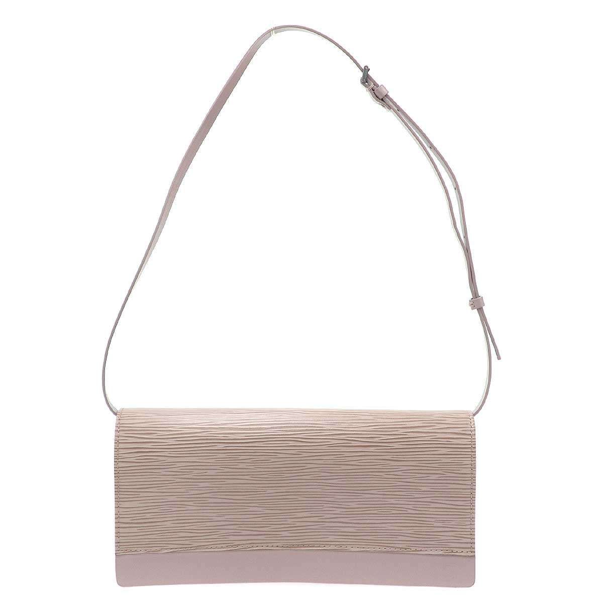 Louis Vuitton Epi Honfleur Epi Shoulder Bag Lavender Gray