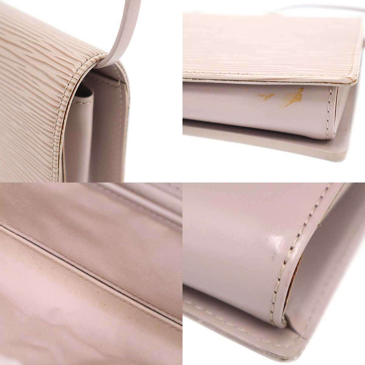 Louis Vuitton Epi Honfleur Epi Shoulder Bag Lavender Gray — view 9